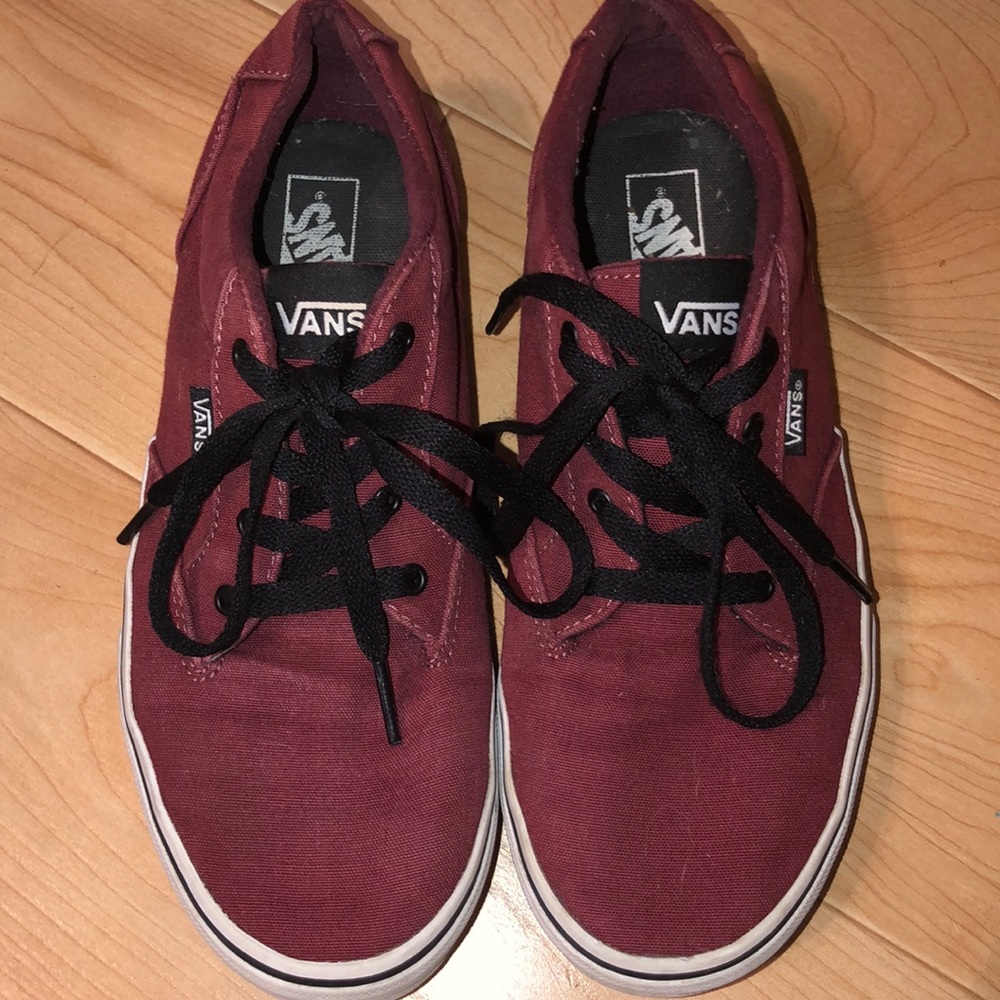 Burgundy Skater Vans- fits women 6